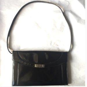 Elegant Vintage Charles Jourdan Leather Black Bag